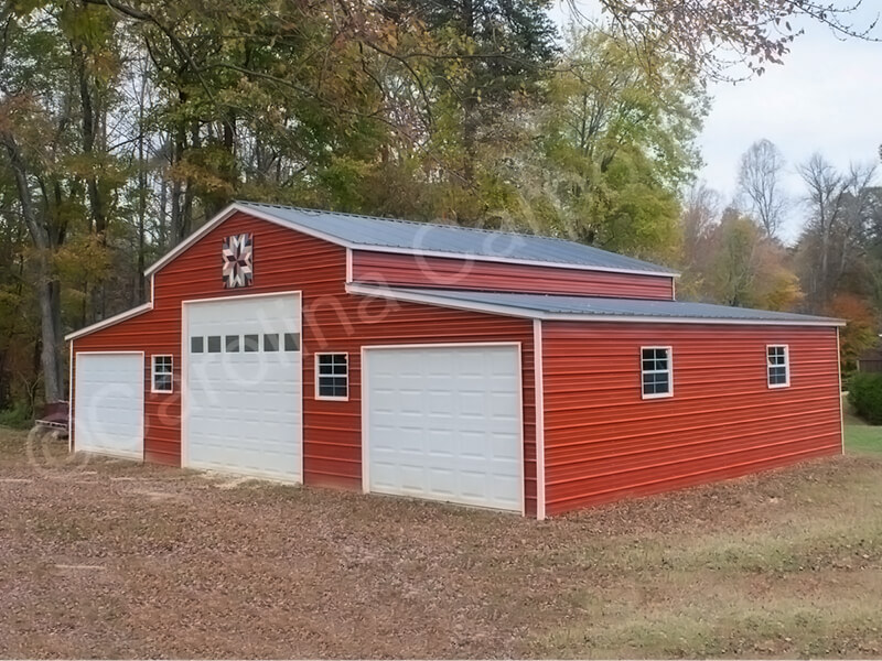 Vertical Roof Style Carolina Barn Fully Enclosed -317