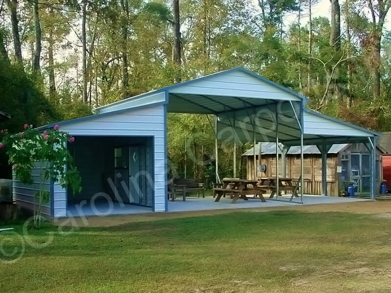 Carolina Barn with Enclosed Lean to-324