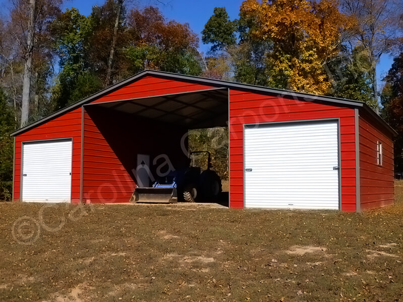 Seneca Barn Two Fully Enclosed Lean To's-337