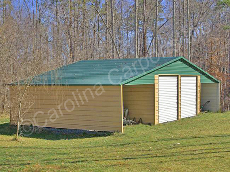 Two 9x8 Garage Doors On Main Building-377