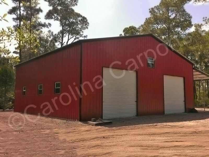 Fully Enclosed with Two 10' x 10' Garage Doors-353