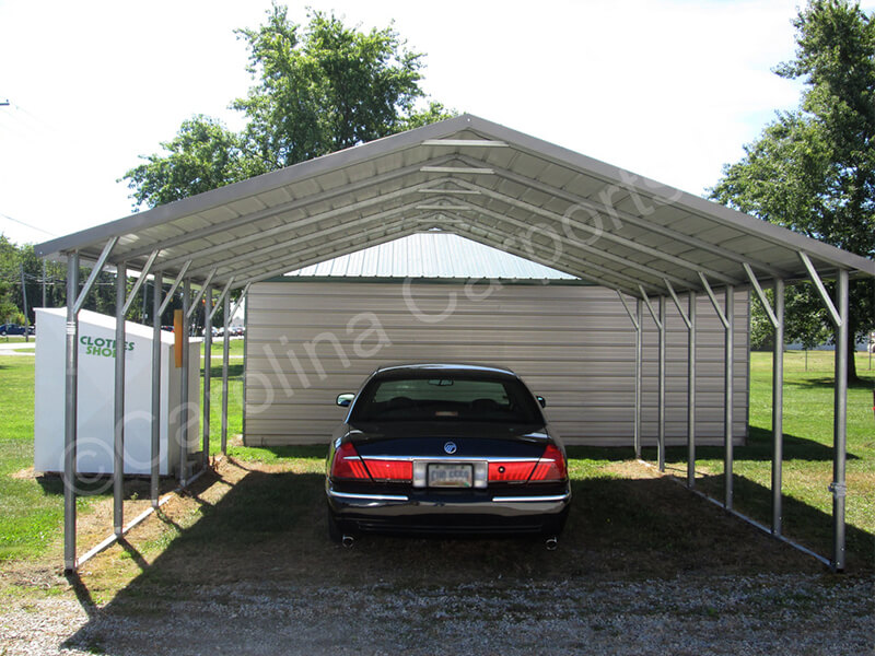 Top Only Boxed Eave Carport-242