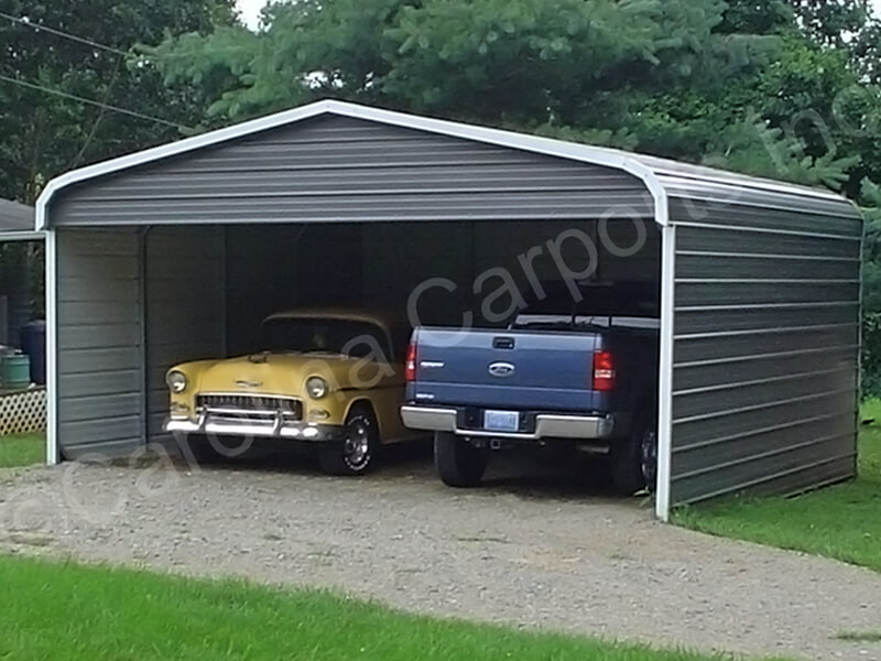Regular Roof Style Carport with Sides Closed-269