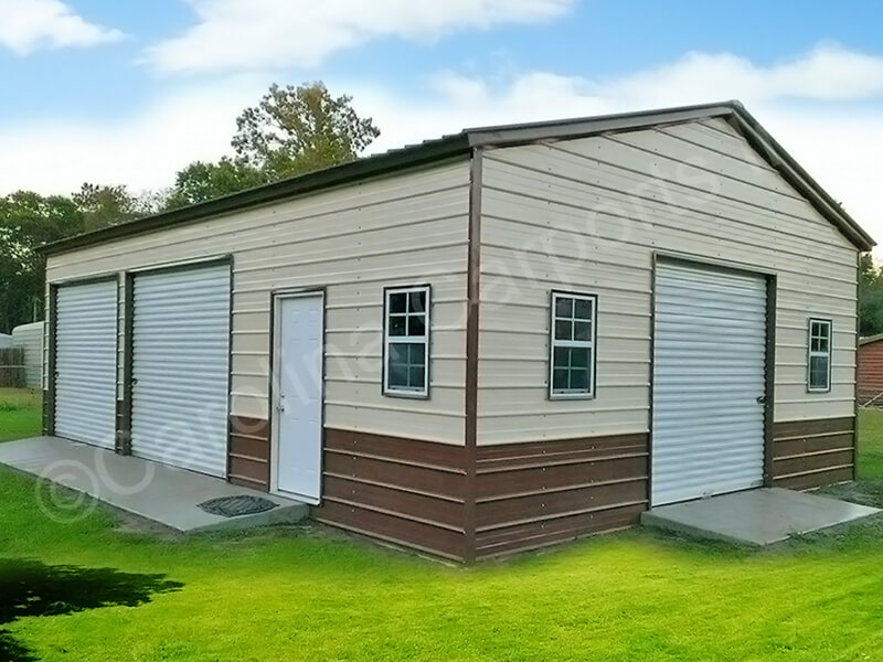 Vertical Roof Two Tone Garage-277