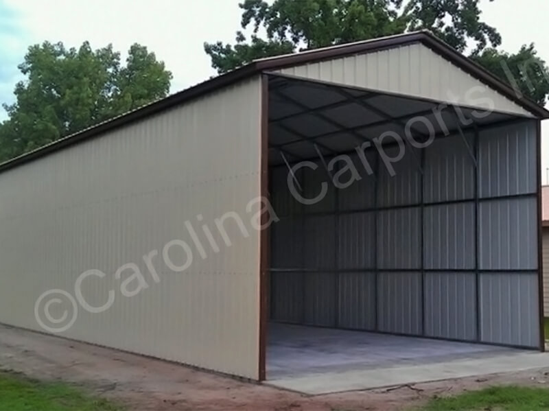  All Vertical Style Enclosed Carport-280