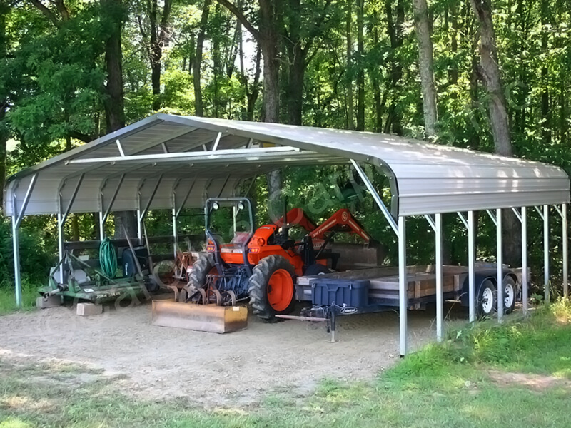 Regular Roof Style Triple Wide Carport-287